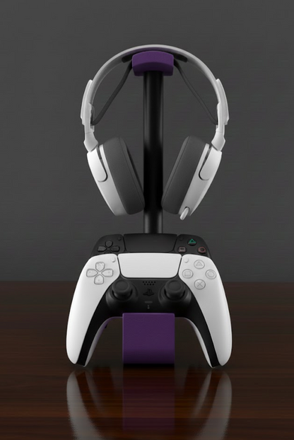 Headset & Dubbele Controller Stand - Zwarte Stok