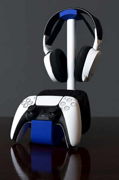 Headset & Dubbele Controller Stand - Witte Stok