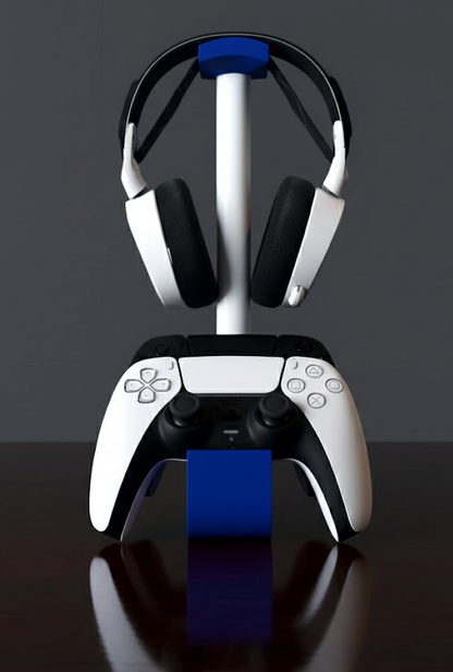 Headset & Dubbele Controller Stand - Witte Stok