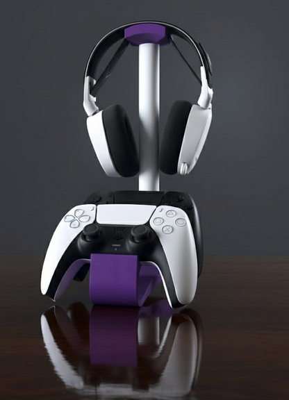 Headset & Dubbele Controller Stand - Witte Stok